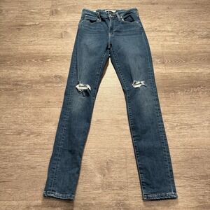 Levis Jeans Womens 26 Blue‎ Denim 721 High Rise Skinny Medium Wash Stretch 26x29